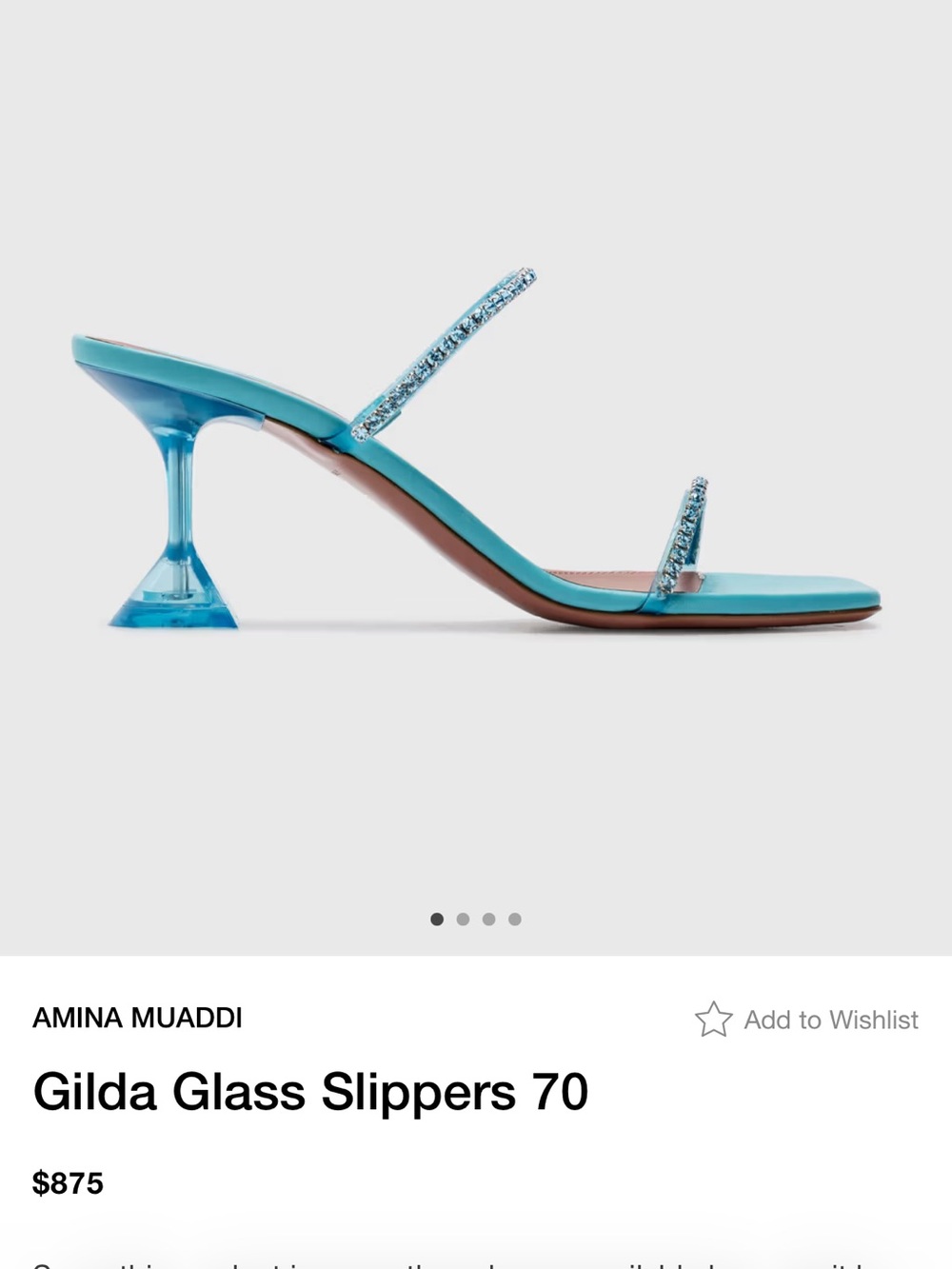 Turquoise Crystal Strap Women’s Slide Heels
